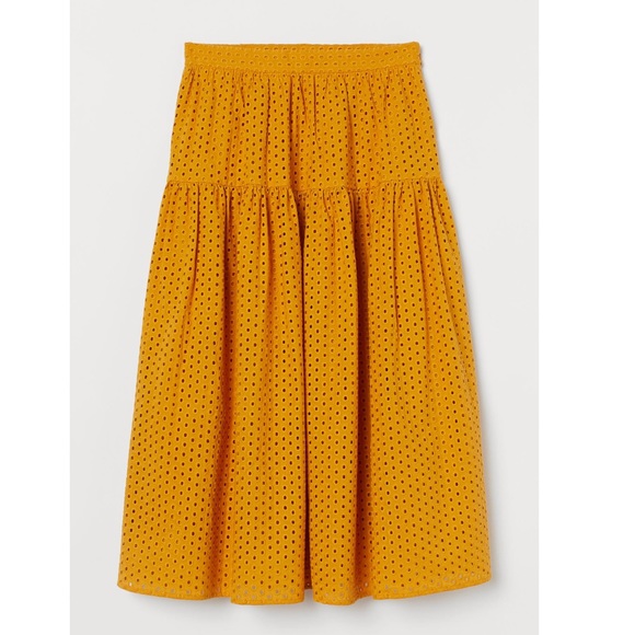 H&M Skirts Eyelet Midi Skirt Brand New Poshmark